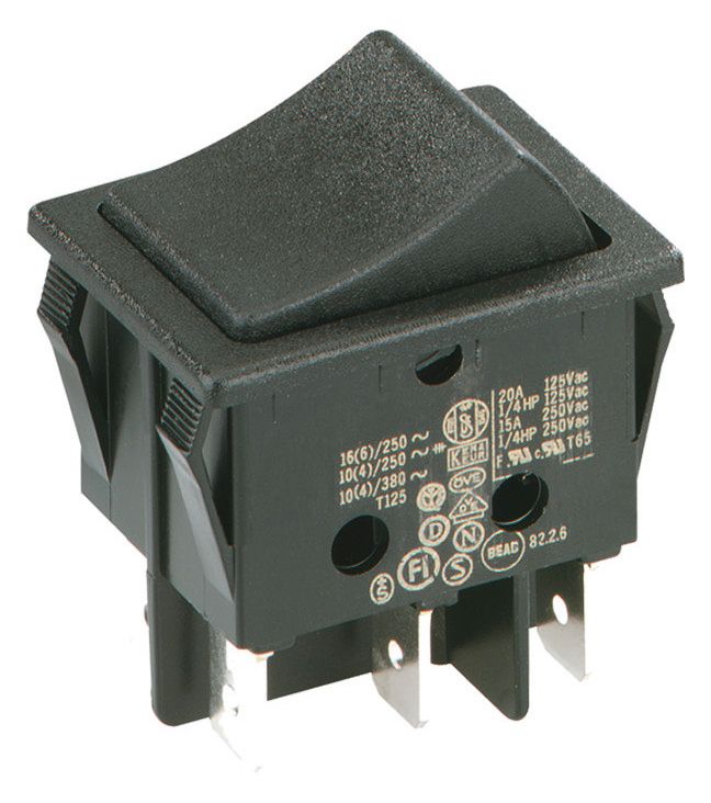 Bachmann 924.109 Wippenschalter s/s Serie 3652 2pol Umschalter unbel.