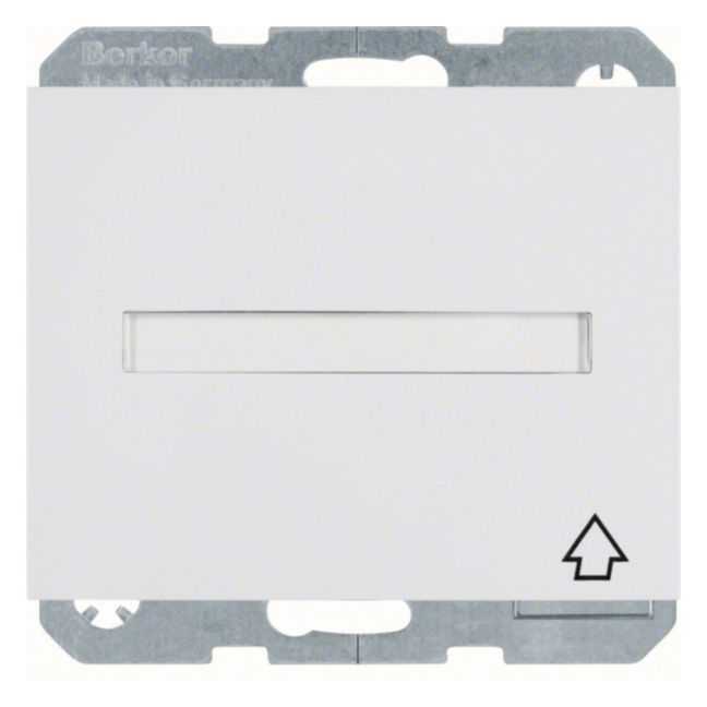 Berker 47527109 Steckdose SCHUKO+Klappd. B-feld+erh.BS K.1 polarweiß glänzend