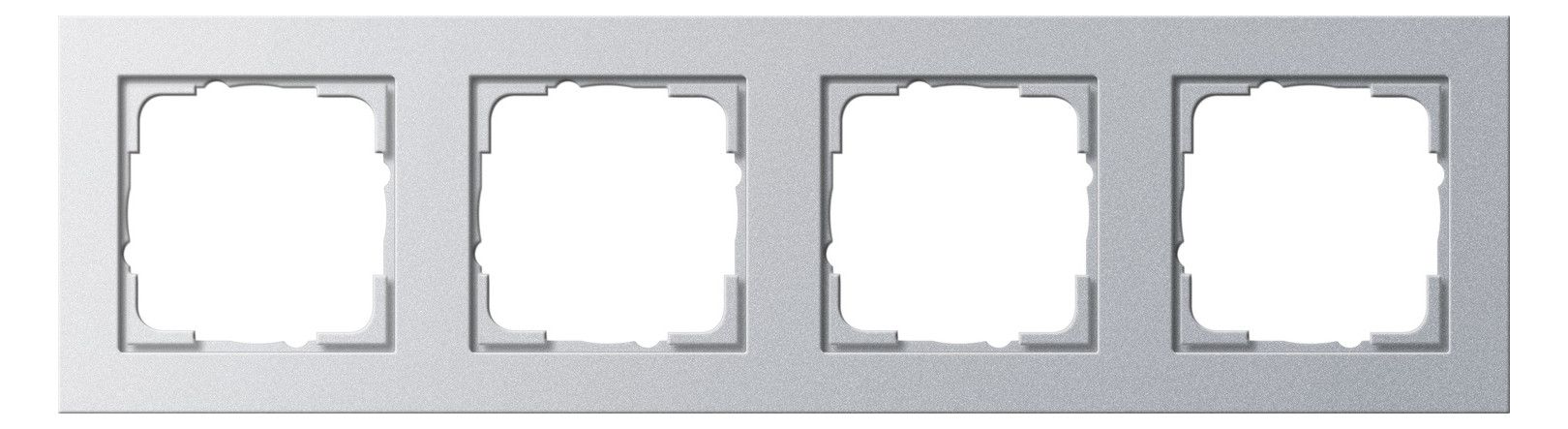 GIRA 021425 Abdeckrahmen 4fach E2 Farbe Alu