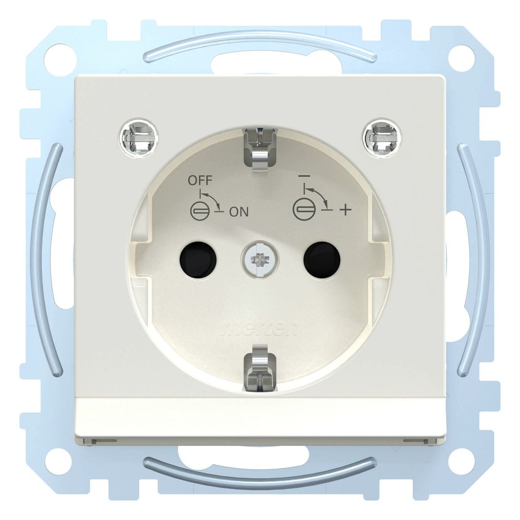 Mert MEG 2304-0319 SCHUKO-Steckdose BRS m.Lichtausl.+LED StK polarweiß gl.Sys.M