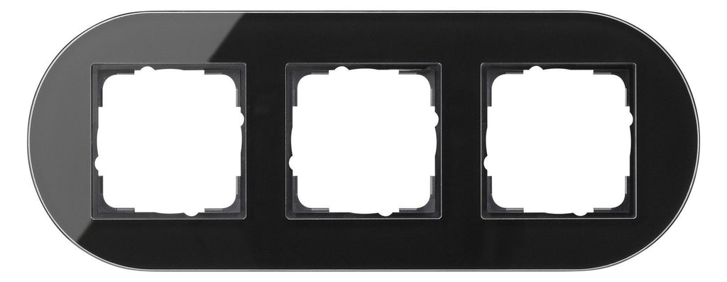 GIRA 0213135 Abdeckrahmen 3fach Studio Glas Schwarz