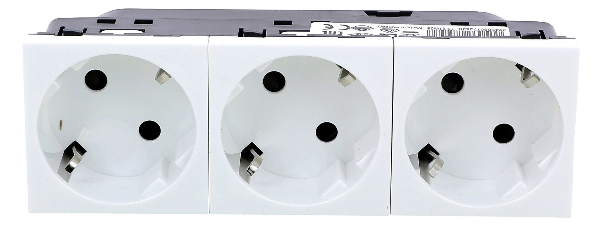 Legrand 077253 Schuko Steckdose 45° 3-fach 6-modulig Mosaic weiß