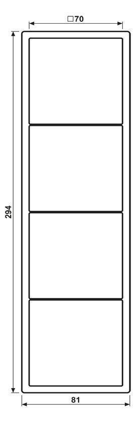 Jung AL2984D Rahmen 4fach LS/FD-design Aluminium dark