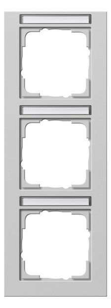 GIRA 110337 Abdeckrahmen 3fach senkrecht BSF E2 Grau matt
