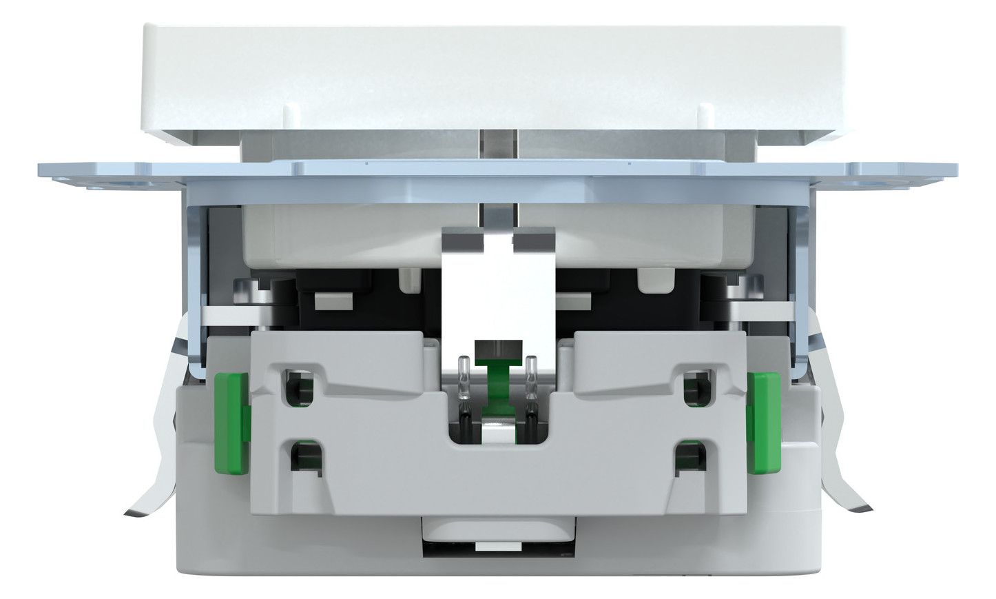 Mert MEG 2366-0325 Schuko-Steckdose m.USB Ladegerät aktivweiß glänzend