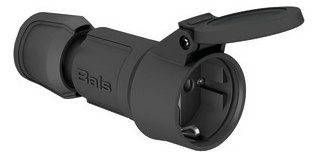 Bals 749209 Schuko-Kupplung 16A 3p IP54 schwarz belg./franz. erh.Ber.schutz