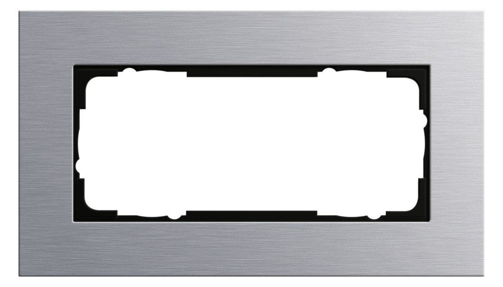 GIRA 100217 Abdeckrahmen 2f o.Mittelsteg Esprit Aluminium (eloxiert)