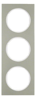 Berker 10132214 Rahmen 3fach R.3 Edelstahl/polarweiß