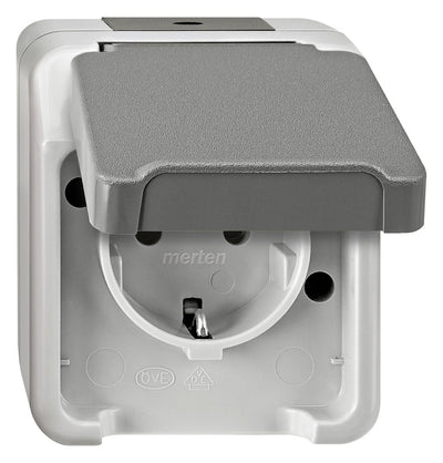 Mert MEG 2400-8029 SCHUKO-Steckdose lichtgrau m.BRS AQUASTAR