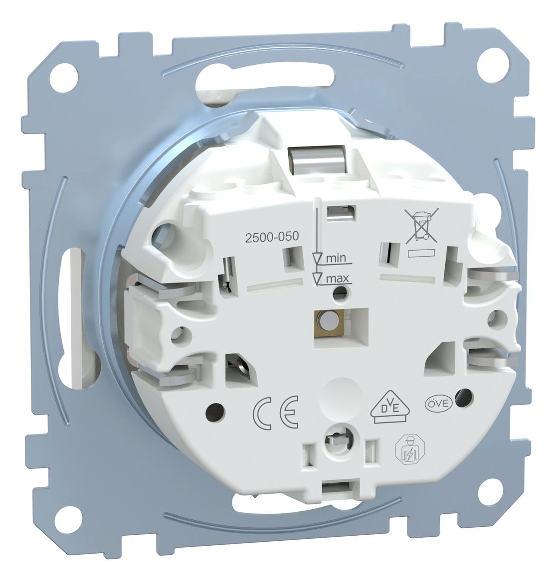 Mert MEG 2303-0319 SCHUKO-Steckdose BRS Ko.+Schriftfeld StK polarweiß gl.Sys.M