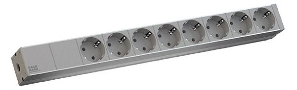 Bachmann 333.416 19" 1HE 8xSchuko 1xKlemme