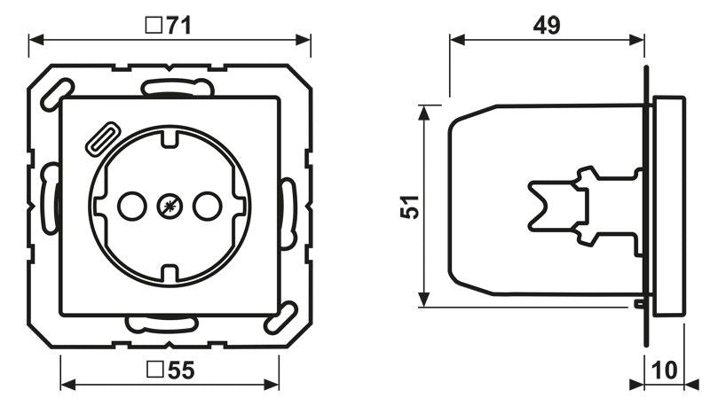 Jung A1520-18CMO SCHUKOsteckdose m.USB Typ C