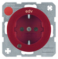 Berker 41102022 Steckdose SCHUKO+LED Kontroll u.erh.BS R.1/R.3 rot gl.
