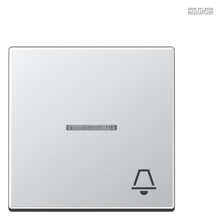 Jung A590KO5KAL Wippe Symbol Klingel m.Lichtleiter Serie A aluminium