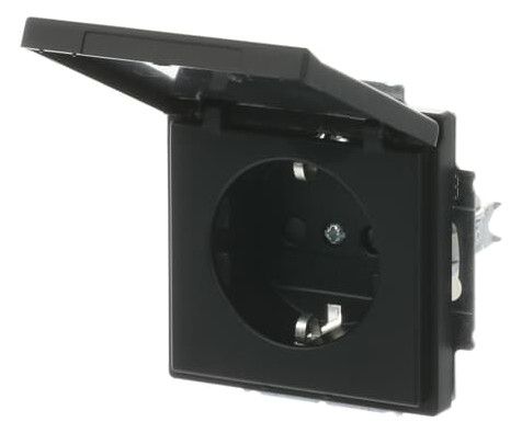 BJ 20 EUKBR-885 SCHUKO Steckdosen-Einsatz schwarz matt future