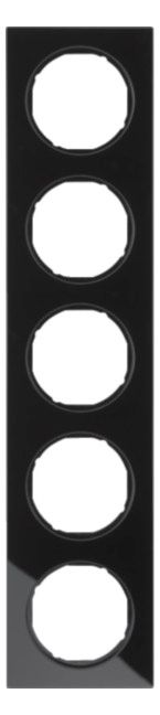 Berker 10152216 Rahmen 5fach R.3 Glas schwarz