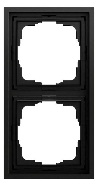 GIRA 021284 Abdeckrahmen 2f Gira F300 Schwarz m(lack.)