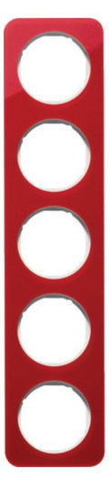 Berker 10152349 Rahmen 5fach R.1 Acryl rot transp./polarweiß glänzend
