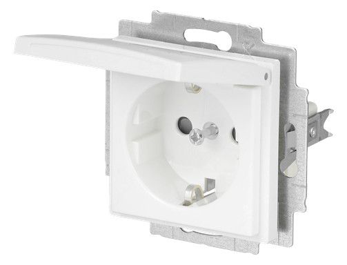 BJ 20 EUKB-914 SCHUKO Steckdose Klappdeckel Bs alpinweiß balance SI