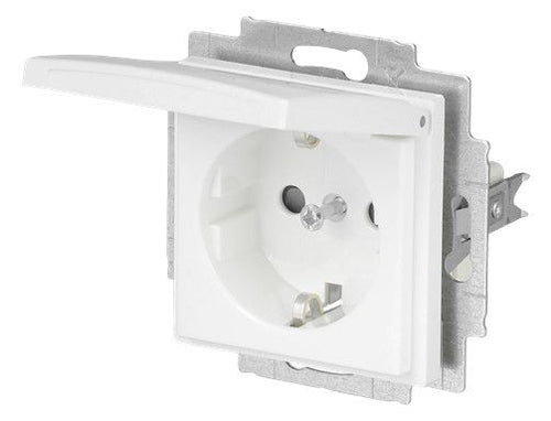 BJ 20 EUKB-914 SCHUKO Steckdose Klappdeckel Bs alpinweiß balance SI