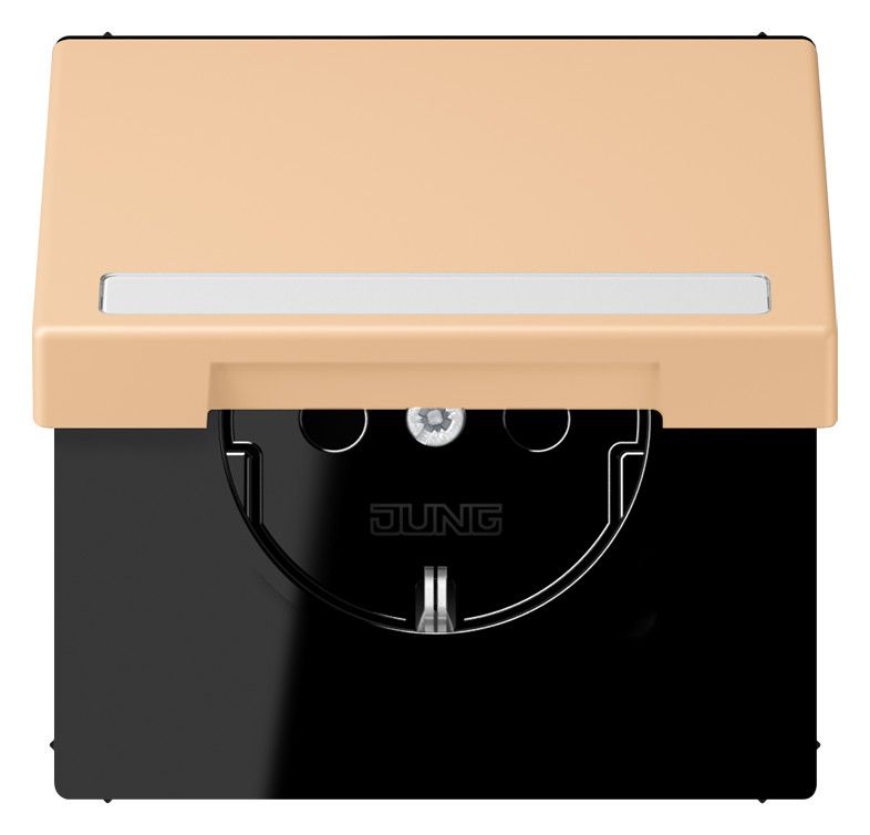 Jung LC1520BFNAKL237 SCHUKO-Steckd.KI m. Klappdeckel m.S