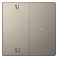 Mert MEG 5226-6050 Wippen Taster-Modul 2fach (Szene1/2 blank) Nickelmetallic