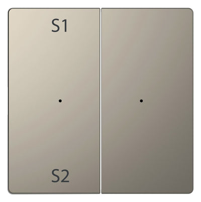 Mert MEG 5226-6050 Wippen Taster-Modul 2fach (Szene1/2 blank) Nickelmetallic