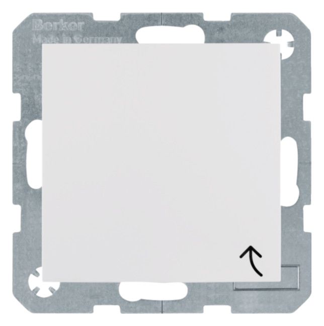 Berker 47518989 Steckdose SCHUKO+Klappd. S.1 polarweiß glänzend