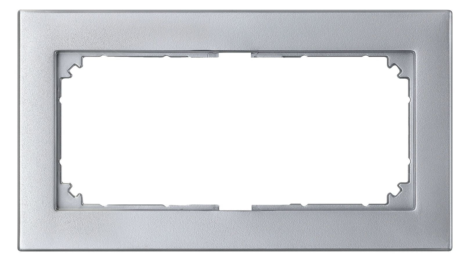 Mert 488860 M-PLAN-Rahmen 2fach o.Mittelsteg aluminium
