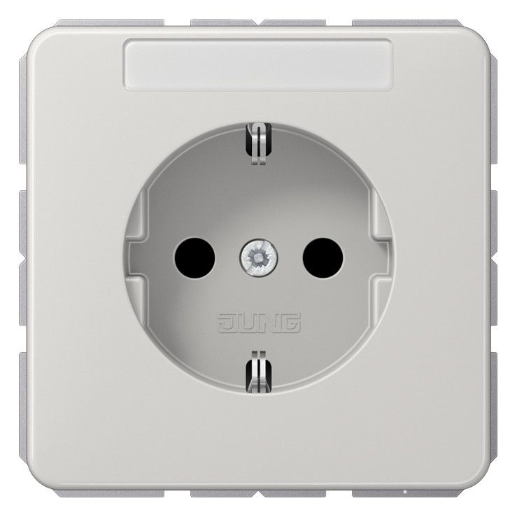 Jung CD1520KINALG SCHUKO Steckdose 16 A 250V SAFETY+Duroplast Serie CD lichtgrau