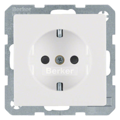 Berker 41236089 Steckdose SCHUKO m.erh.BS Q.1/Q.3 polarweiß samt