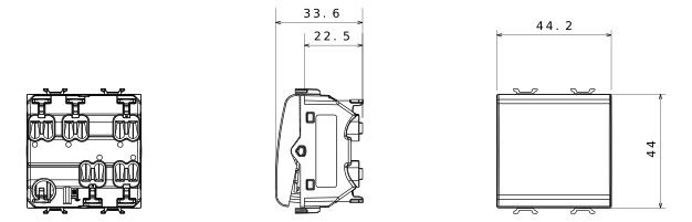 GEWISS GW12073F Wechselschalter m.Symbol fenster bel. 2M 1P 16AX Steckkl. Schwarz