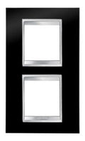 GEWISS GW16224TN Abdeckrahmen LUX International 2+2M vert. 71mm Tonerschw.