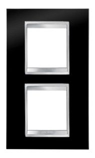 GEWISS GW16224TN Abdeckrahmen LUX International 2+2M vert. 71mm Tonerschw.