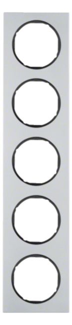 Berker 10152284 Rahmen 5fach R.3 Alu/schwarz