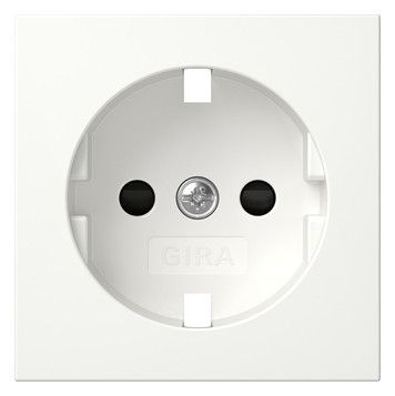 GIRA 492127 Abdeckung SCHUKO-Steckdose m.Shutter System 55 Reinweiß seidenmatt