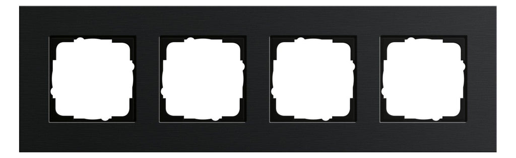 GIRA 0214126 Abdeckrahmen 4fach Esprit Aluminium Schwarz (eloxiert)