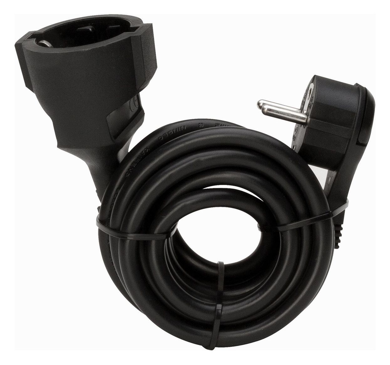 Kopp 143505080 verl Schuko Winkelstecker extra fl (8mm) u.Schuko Kuppl.m.2m ltg
