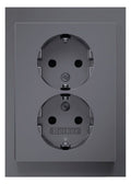 Berker 47597004 Doppelsteckdose SCHUKO Abdeckpl.erh.BS Berker K.5 edelstahl