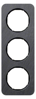 Berker 10132384 Rahmen 3fach R.1 Schiefer anthrazit/schwarz glänzend