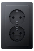 Berker 47596086 Doppelsteckdose SCHUKO Abdeckpl.erh.BS Berker Q.1 anth samt