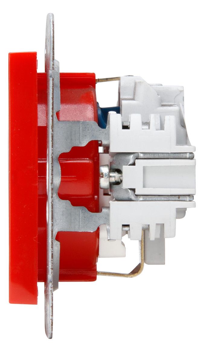 Kopp 940012004 HK07 Schuko Steckdose erh Ber.schutz Aufdruck "EDV" rot
