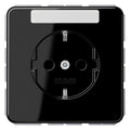 Jung CD1520BFKINASW SCHUKO Steckdose Schriftf. erh.Ber. bruchs. schwarz