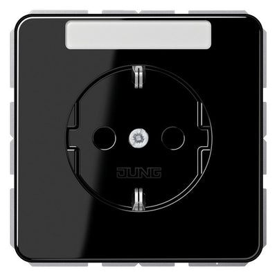 Jung CD1520BFKINASW SCHUKO Steckdose Schriftf. erh.Ber. bruchs. schwarz