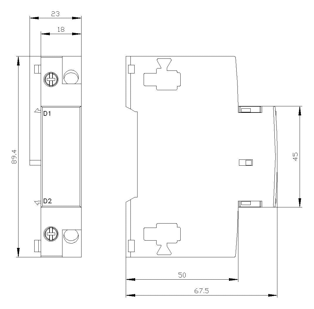 Siemens 3RV2902-1AM1 Unterspannungs- auslöser AC208V60Hz f.Leistungsschalter