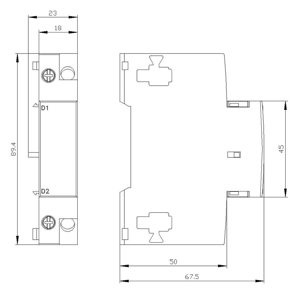 Siemens 3RV2902-1AF0 Unterspannungs- auslöser AC110-120V S00/S0