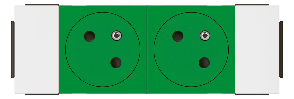 Legrand 077192L Schuko Steckdose 2-fach Snap-On EBS Mosaic grün