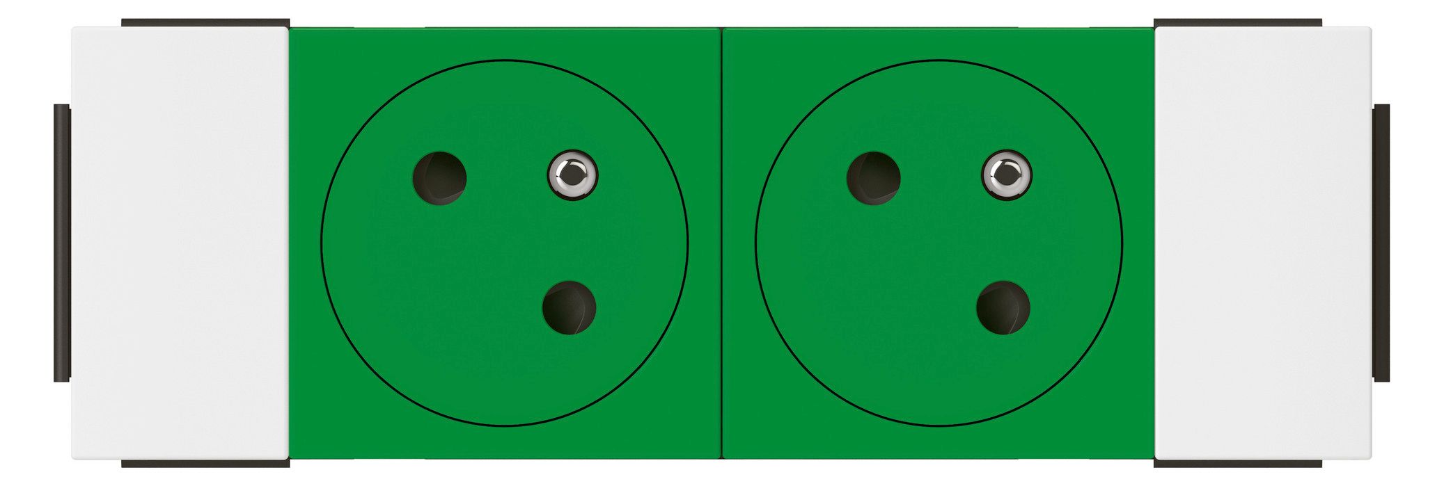 Legrand 077192L Schuko Steckdose 2-fach Snap-On EBS Mosaic grün