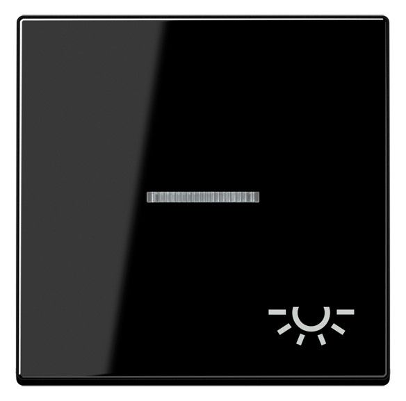 Jung A590BFKO5LSW Wippe Symbol Licht m.Lichtleiter Serie A schwarz