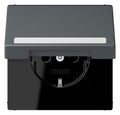 Jung LC1520BFNAKL202 SCHUKO-Steckd.KI m. Klappdeckel m.S